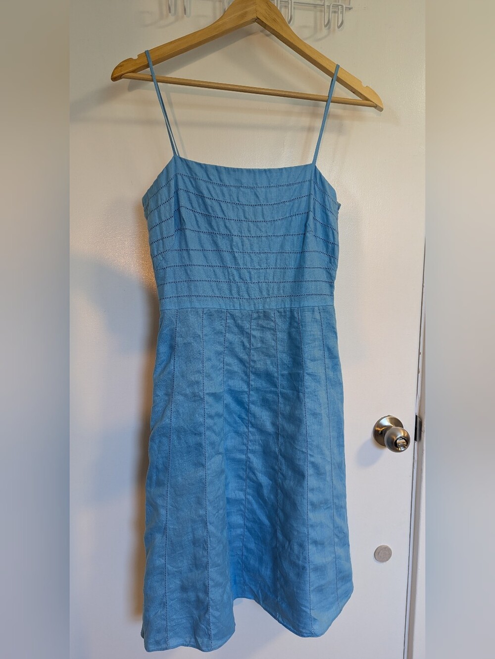 Ann Taylor Light Blue Linen Dress